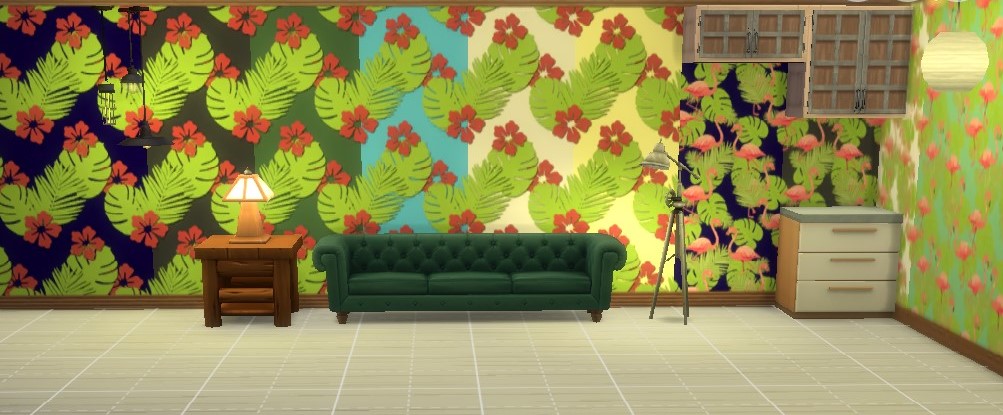 tropical style sims 4 wallpaper